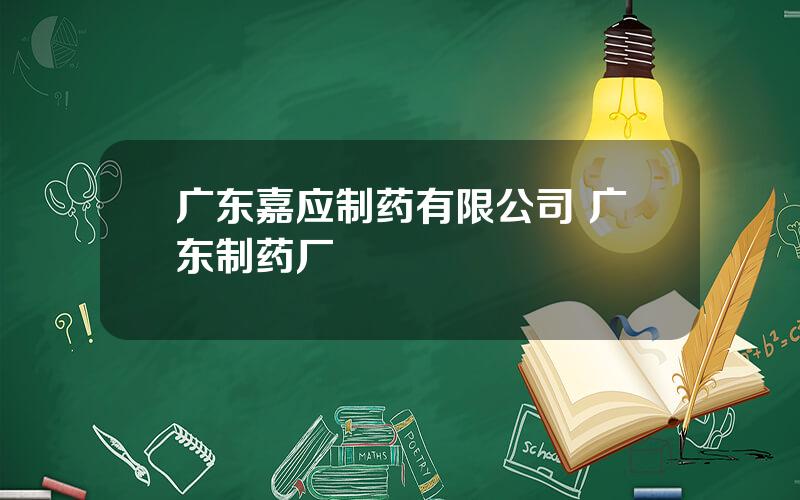 广东嘉应制药有限公司 广东制药厂